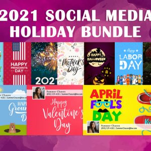 50+ Personalized Holiday Graphics + Facebook Scheduling – 2021 Holiday Bundle