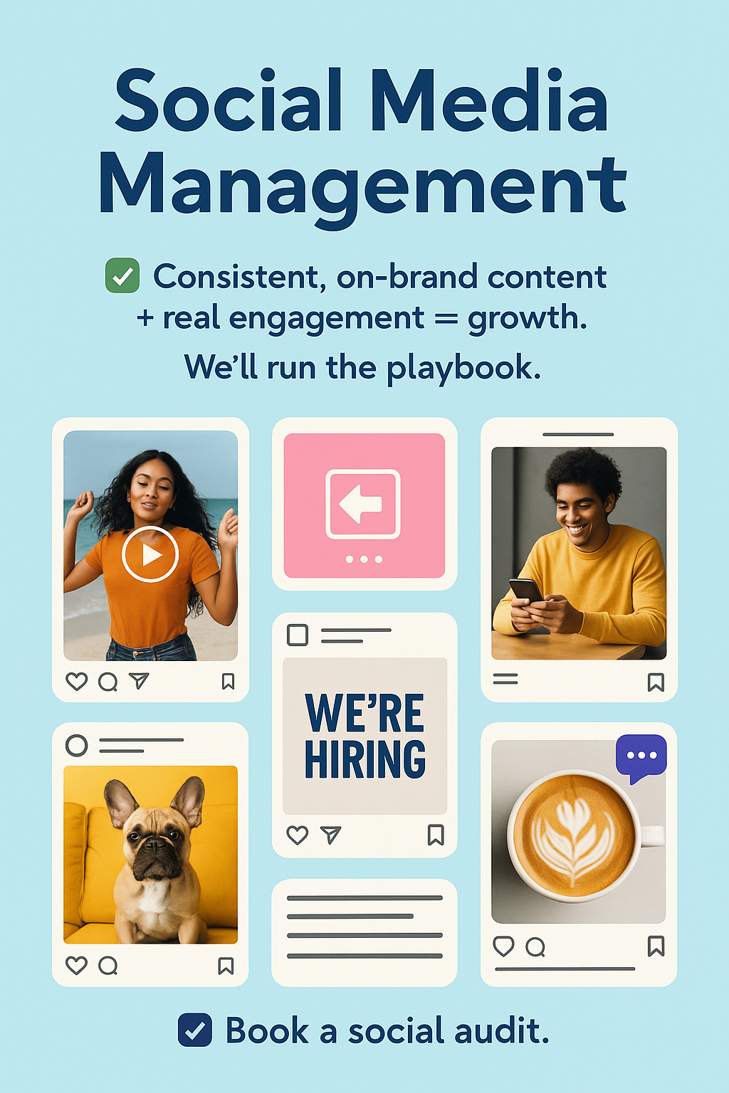 Read more about the article The Social Playbook: Consistent, On‑Brand Content That Drives Real Leads